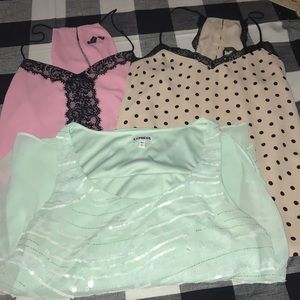 Express dressy tank/cami lot